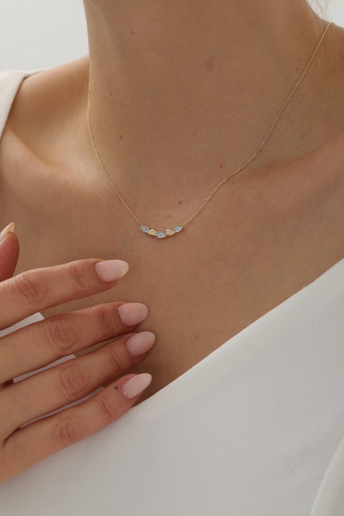 Yarı Taşlı Oval Kolye - Yavuz Kuyumculuk (1)