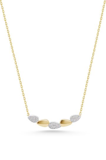 Yarı Taşlı Oval Kolye - 2