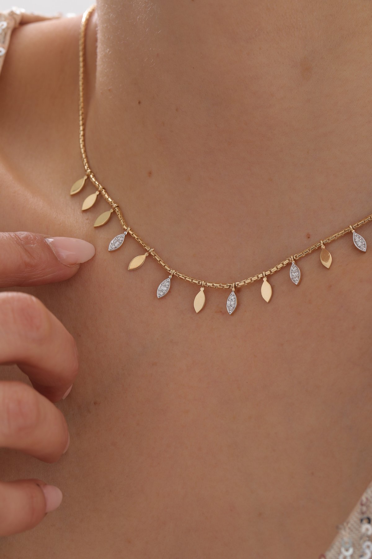 Yarı Taşlı Pullu Kolye - Yavuz Kuyumculuk (3)