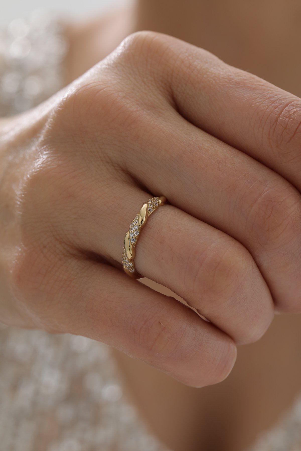 Yarı Taşlı Sarmal Yüzük - Yavuz Kuyumculuk (2)