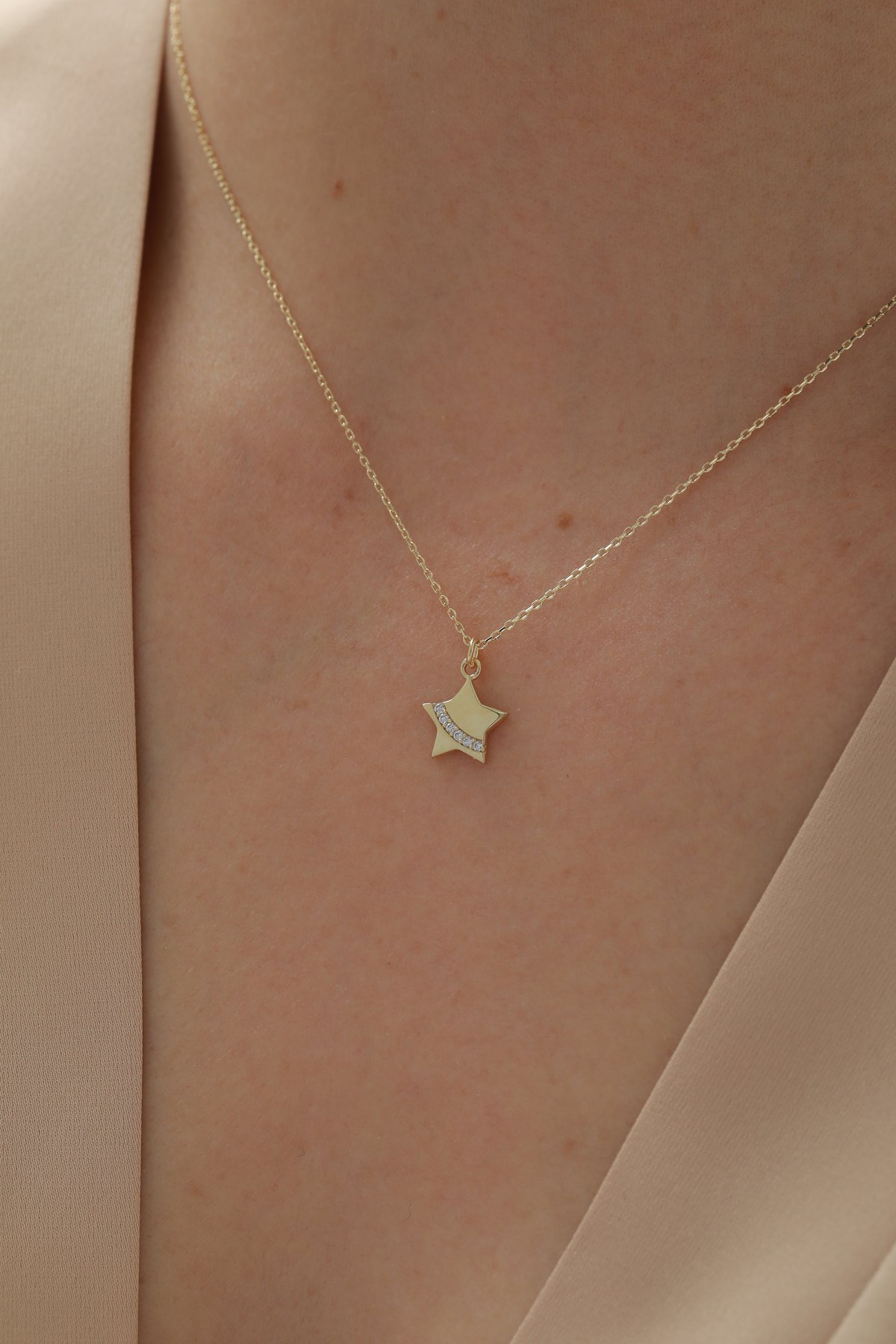 Yarı Taşlı Yıldız Kolye - Yavuz Kuyumculuk (2)