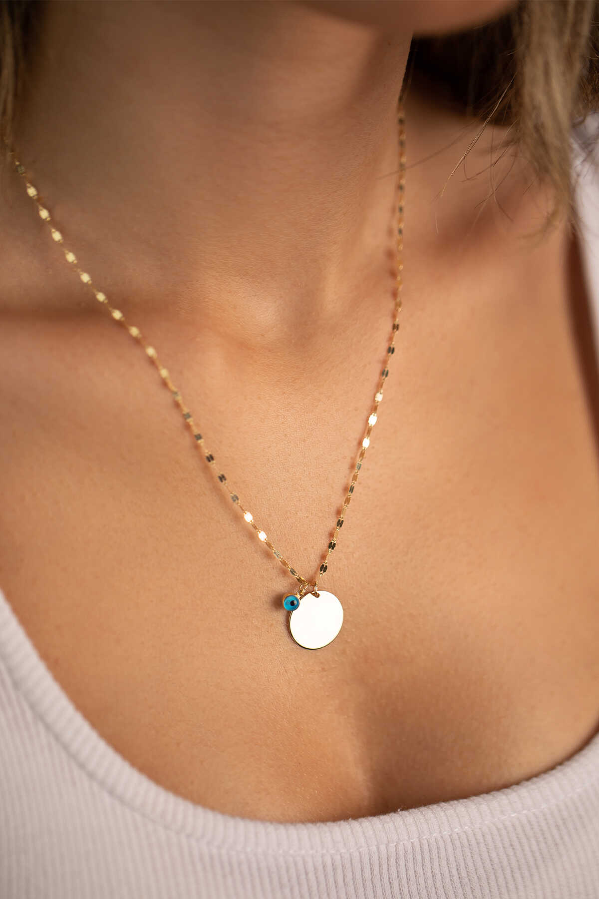 Aynalı Zincir Plaka Kolye - Yavuz Kuyumculuk (3)