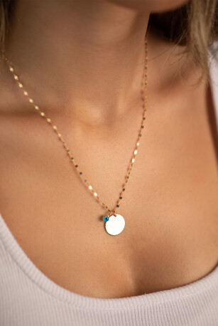 Aynalı Zincir Plaka Kolye - 3