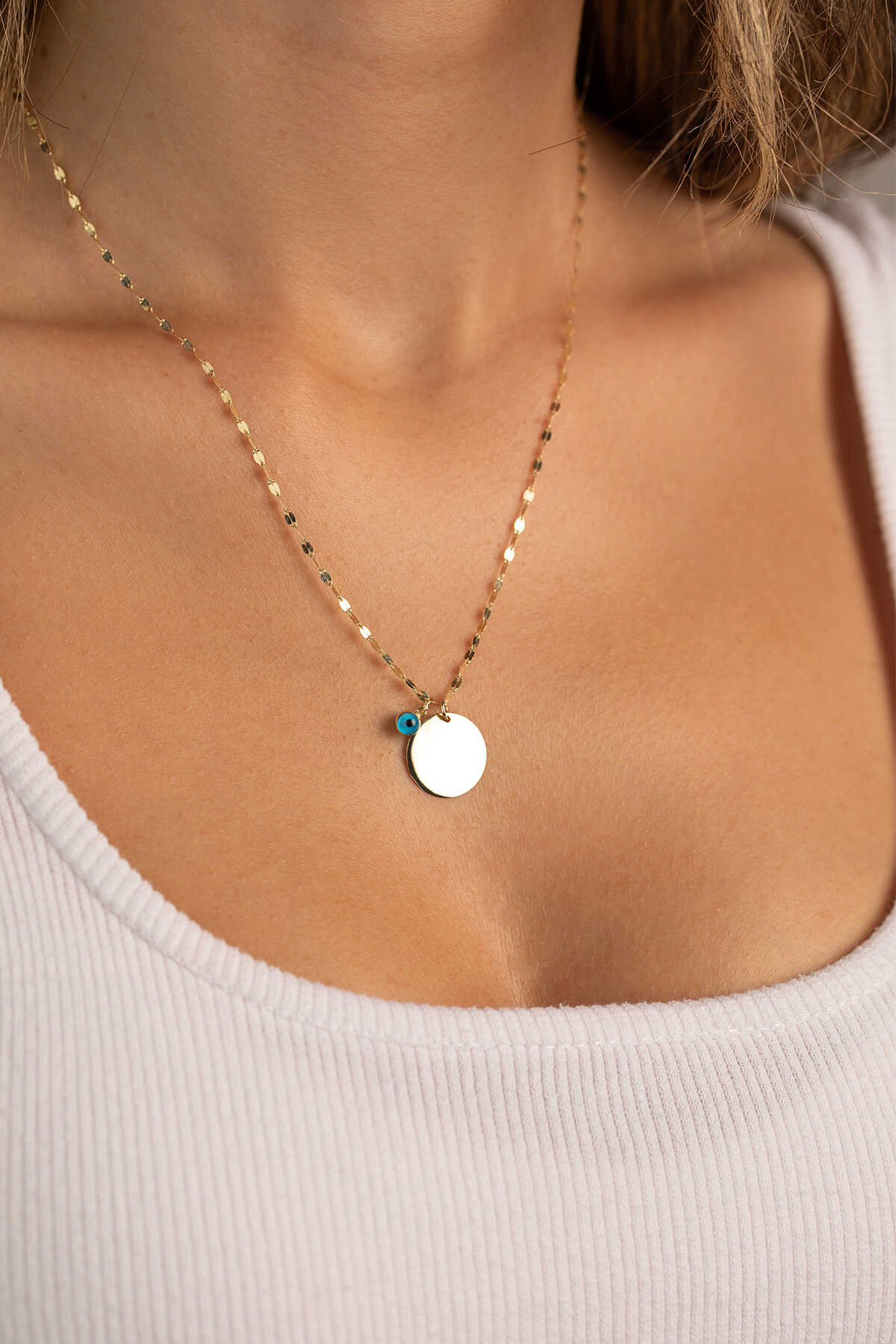 Aynalı Zincir Plaka Kolye - Yavuz Kuyumculuk (2)