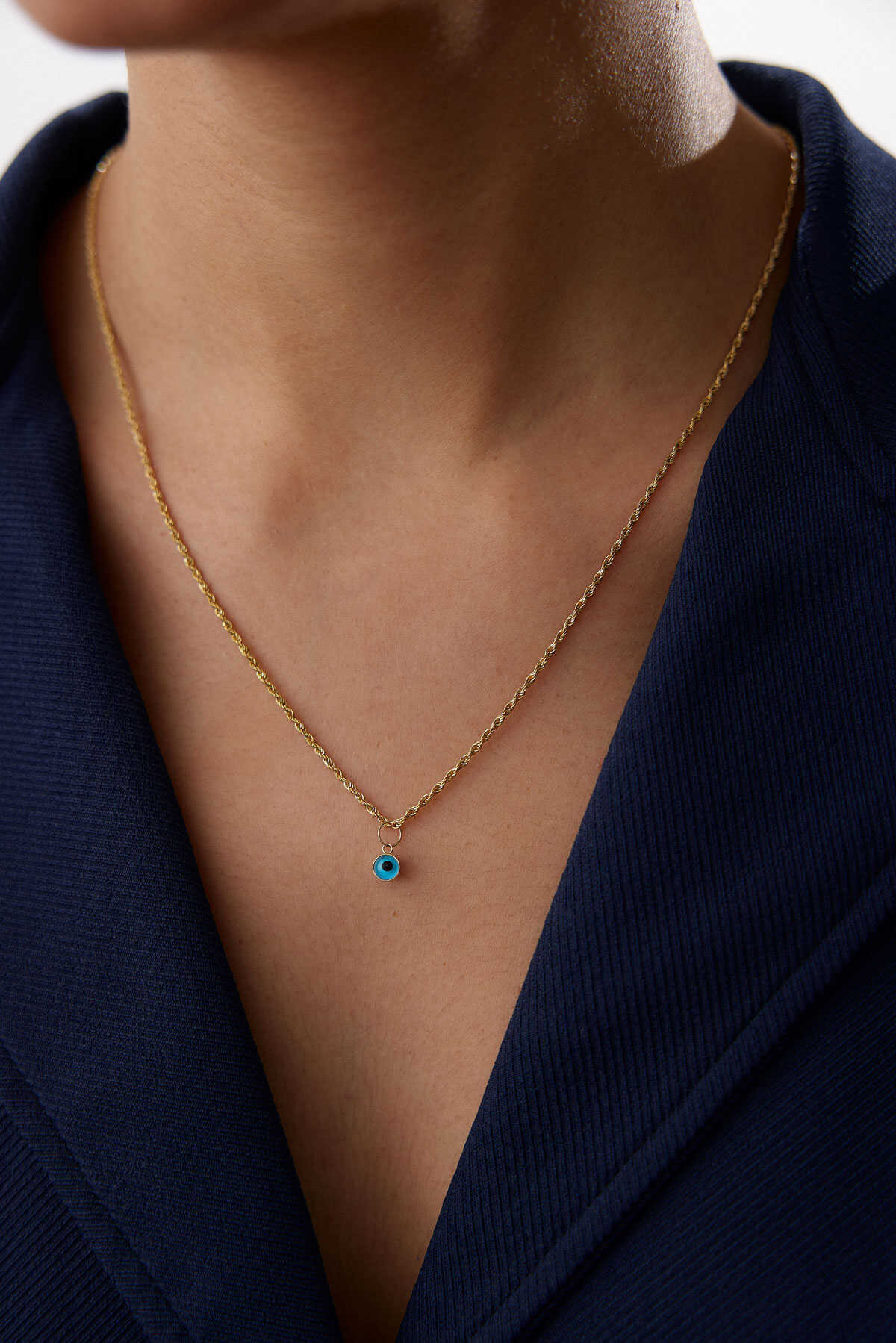 Halat Burgu Zincir Nazar Boncuklu - Yavuz Kuyumculuk (1)