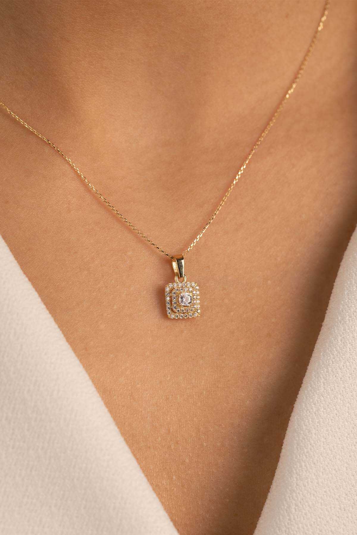 Kare Baget Kolye - Yavuz Kuyumculuk (2)