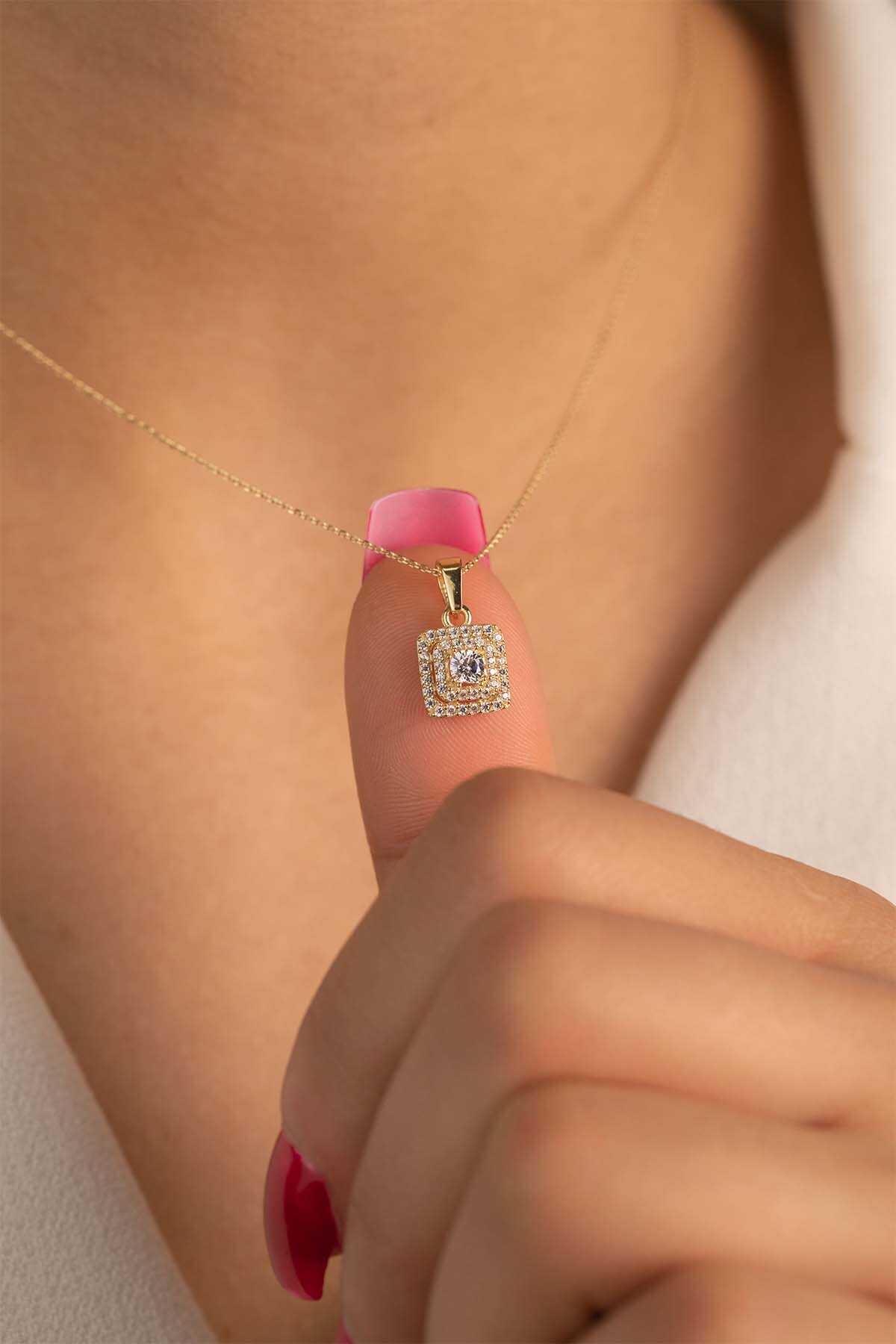 Kare Baget Kolye - Yavuz Kuyumculuk (3)