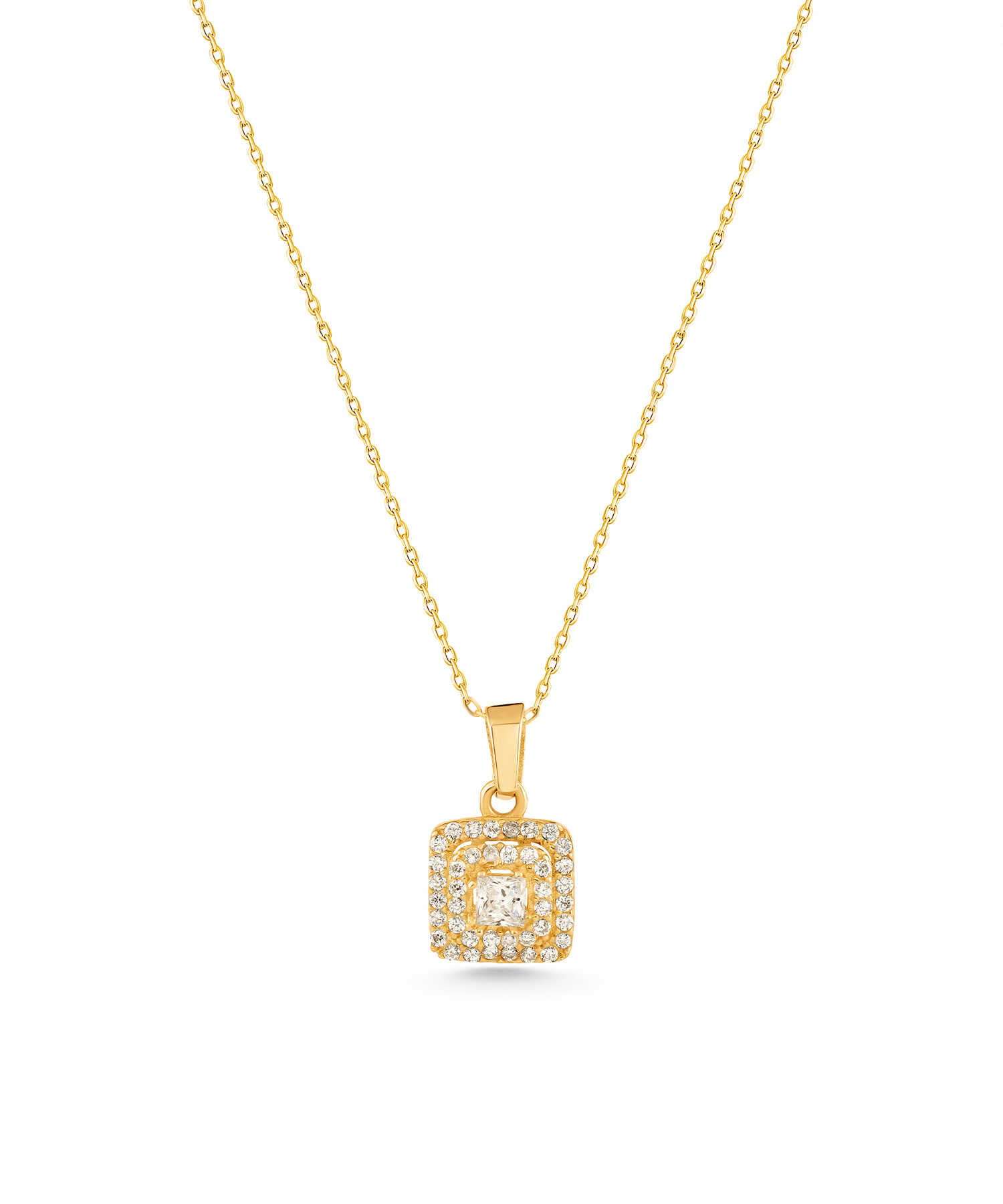 Kare Baget Kolye - Yavuz Kuyumculuk (1)