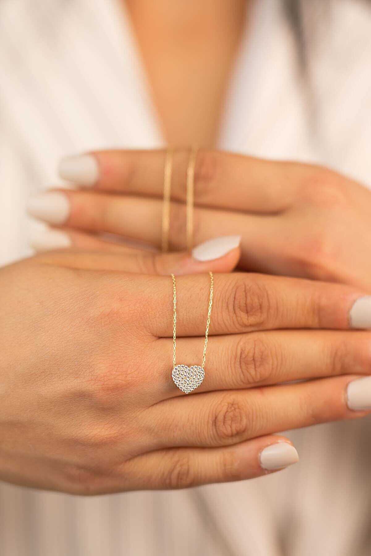 Kalp Kolye Taşlı - Yavuz Kuyumculuk (5)