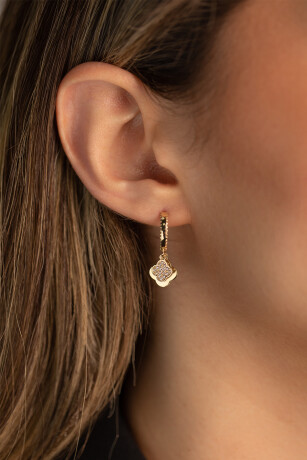 Taşlı Yonca Küpe - 3