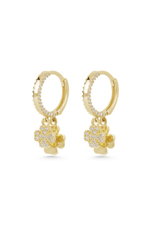 Taşlı Yonca Küpe - 1