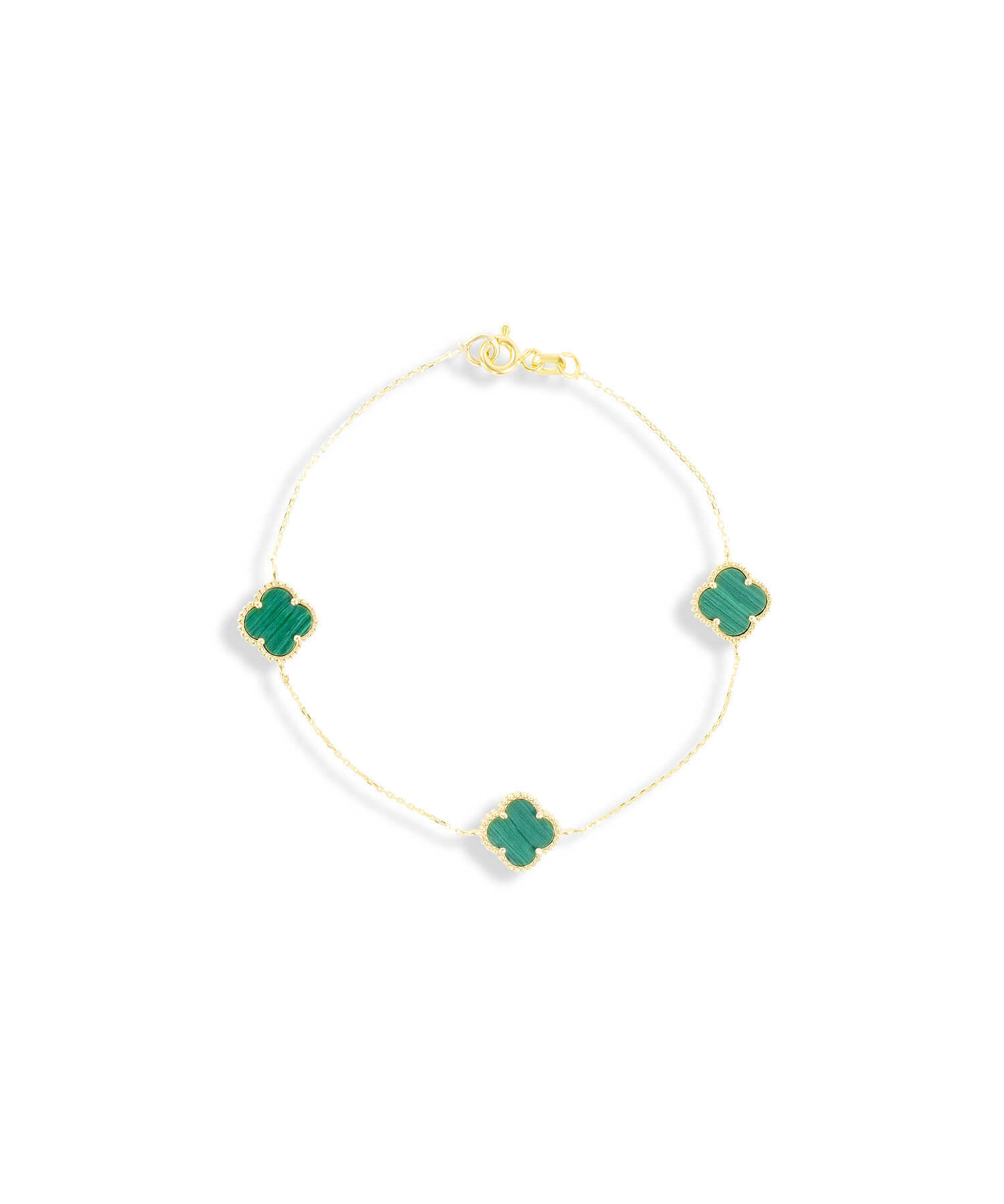 Yeşil Üçlü Yonca Bileklik - Yavuz Kuyumculuk (1)