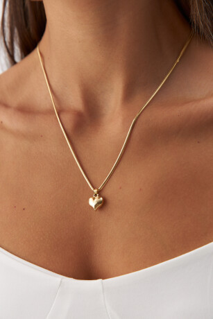 Balık Sırtı Zincir Nostaljik Kalp Kolye - 3