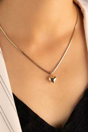 Balık Sırtı Zincir Nostaljik Kalp Kolye - 7