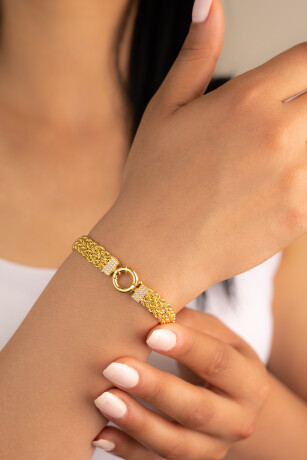 Burgu Bileklik Dört Sıra Zincir - 2