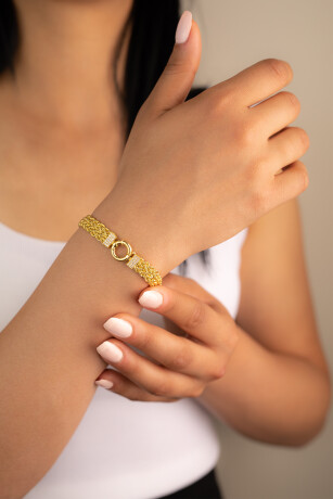 Burgu Bileklik Dört Sıra Zincir - 3