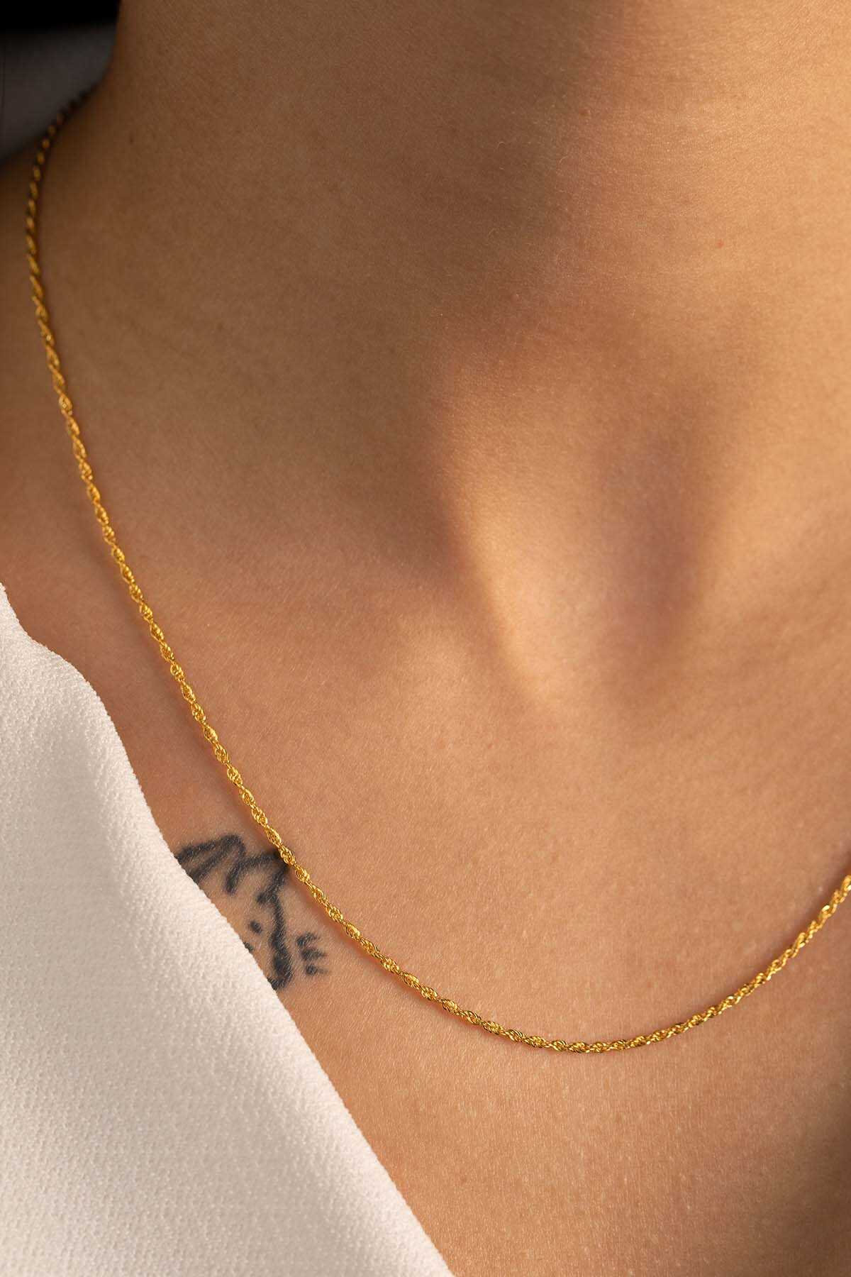 Halat Burgu Zincir İnce Kolye - Yavuz Kuyumculuk (4)