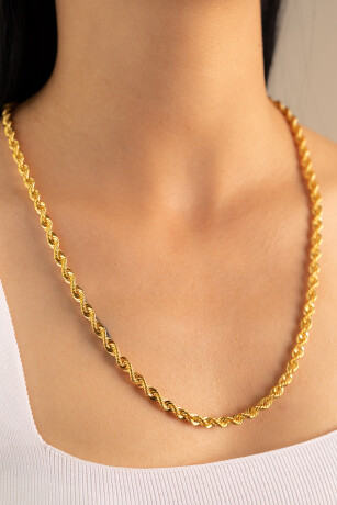 Halat Burgu Zincir Kalın Kolye - 1