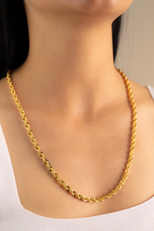 Halat Burgu Zincir Kalın Kolye - 2