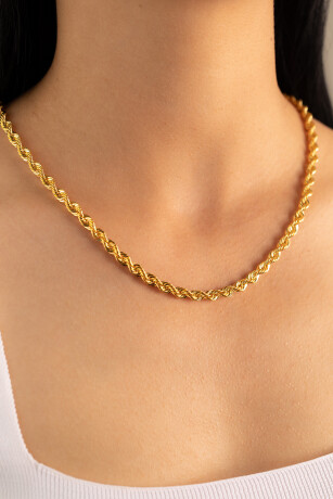 Halat Burgu Zincir Kalın Kolye - 3