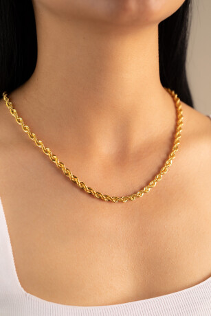 Halat Burgu Zincir Kalın Kolye - 4