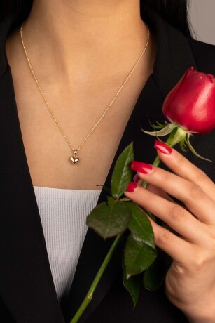 Halat Burgu Zincir Kalp Kolye İnce - 3