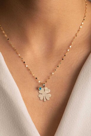 İtalyan Zincir Yonca Kolye - 1