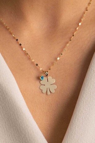 İtalyan Zincir Yonca Kolye - 2