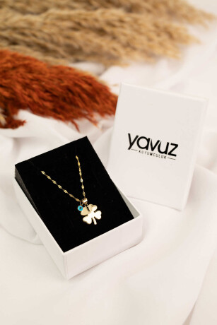 İtalyan Zincir Yonca Kolye - 3