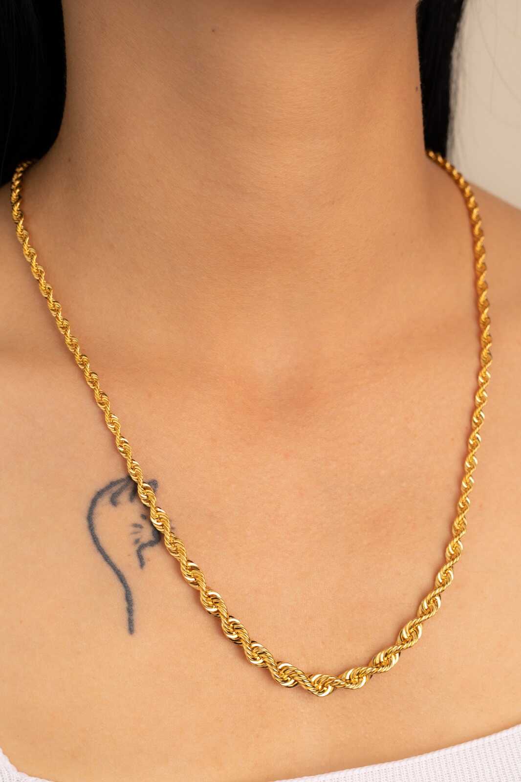 Süzme Halat Zincir Kolye - Yavuz Kuyumculuk (1)