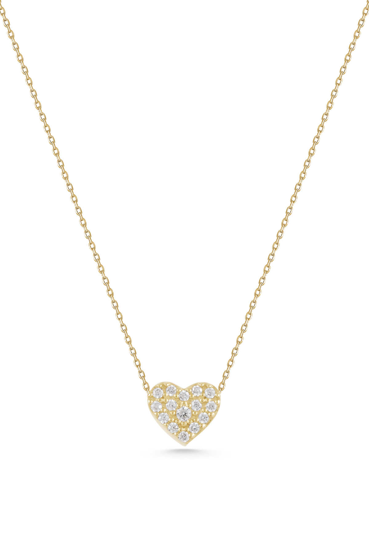 Taşlı Kalp Kolye Mini - Yavuz Kuyumculuk (2)