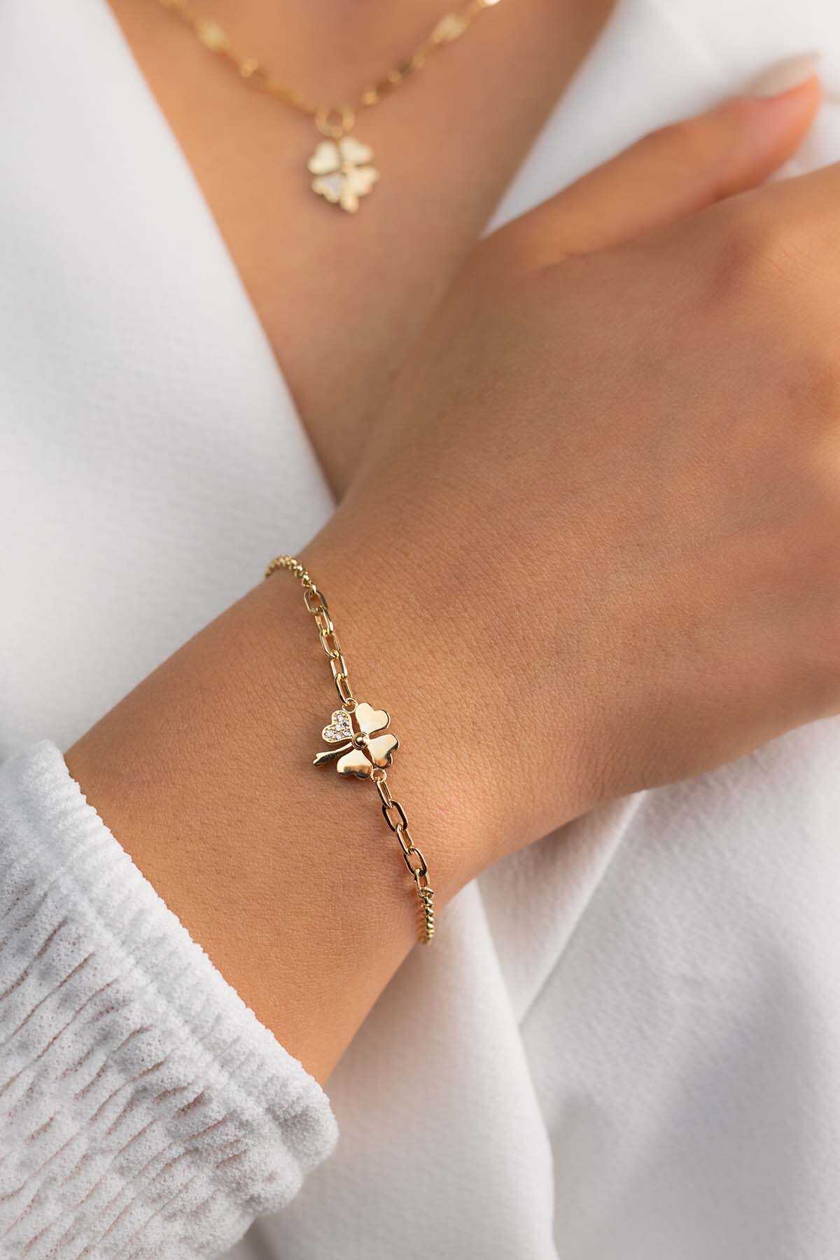 Taşlı Yonca Bileklik - Yavuz Kuyumculuk (4)