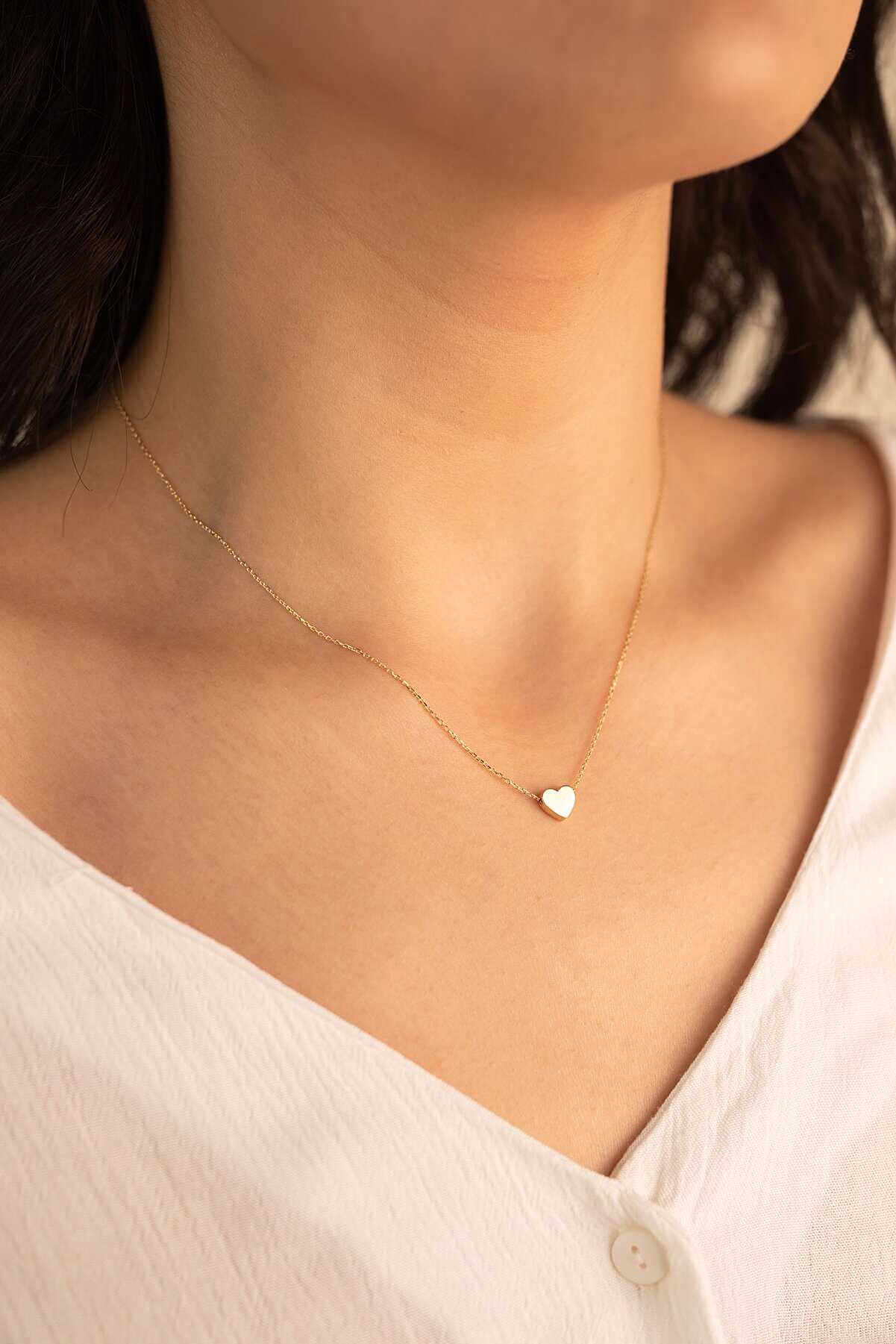 Taşsız Kalp Kolye - Yavuz Kuyumculuk (5)