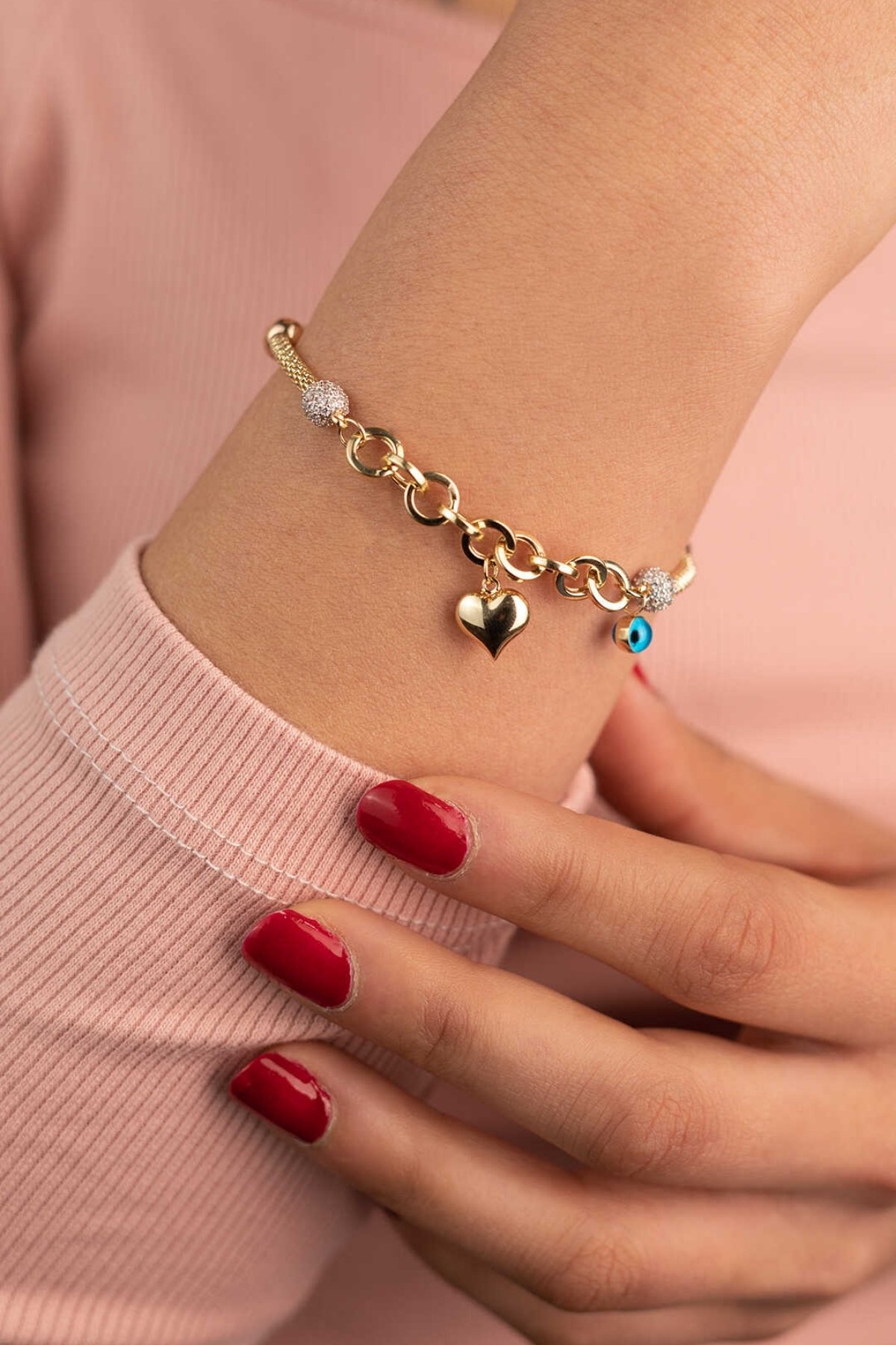 Kalp Figürlü Bileklik - Yavuz Kuyumculuk (1)