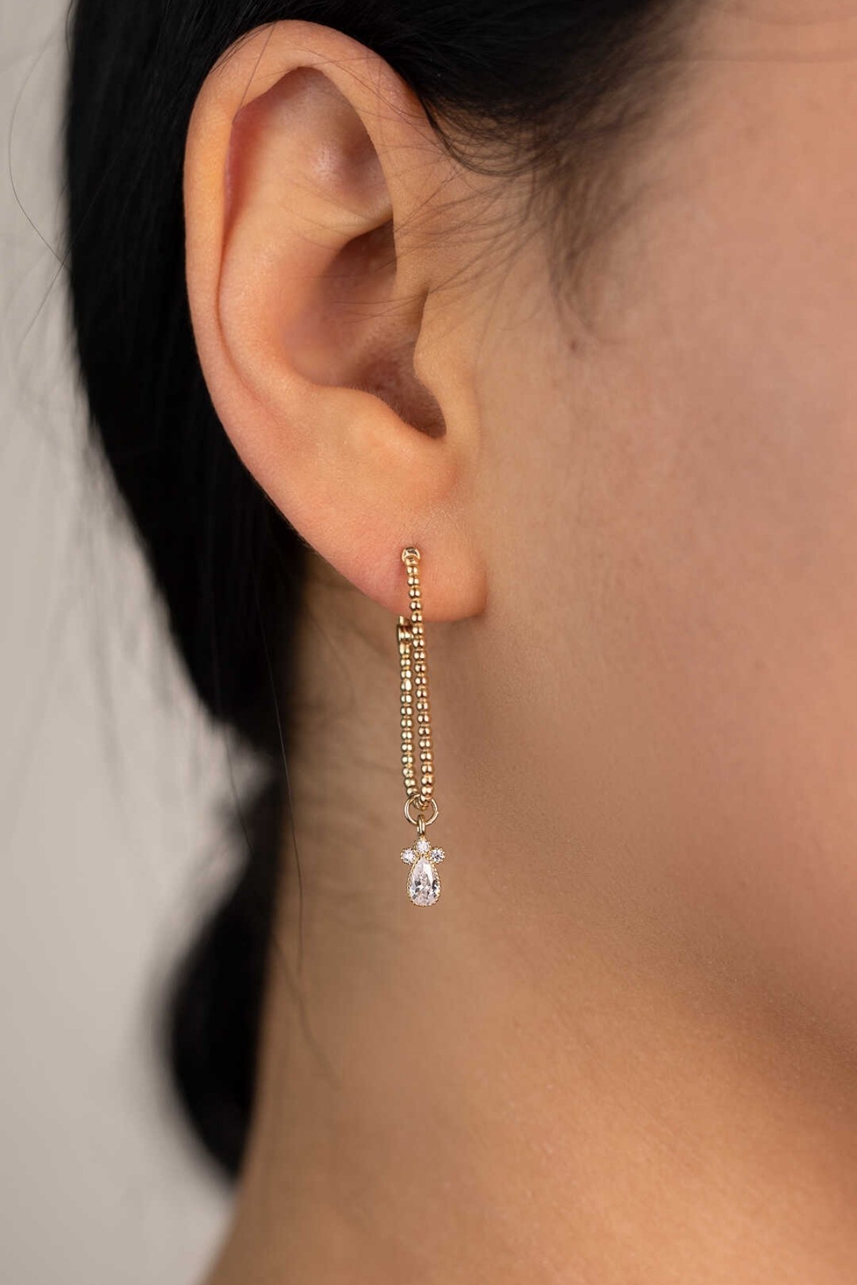 Su Damlası Ataş Küpe - Yavuz Kuyumculuk