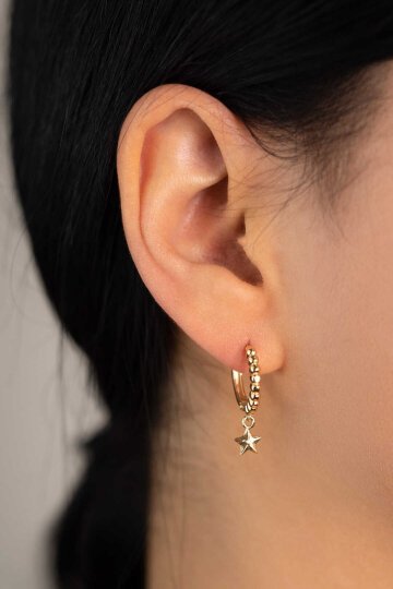 Yıldız Halka Küpe - 1