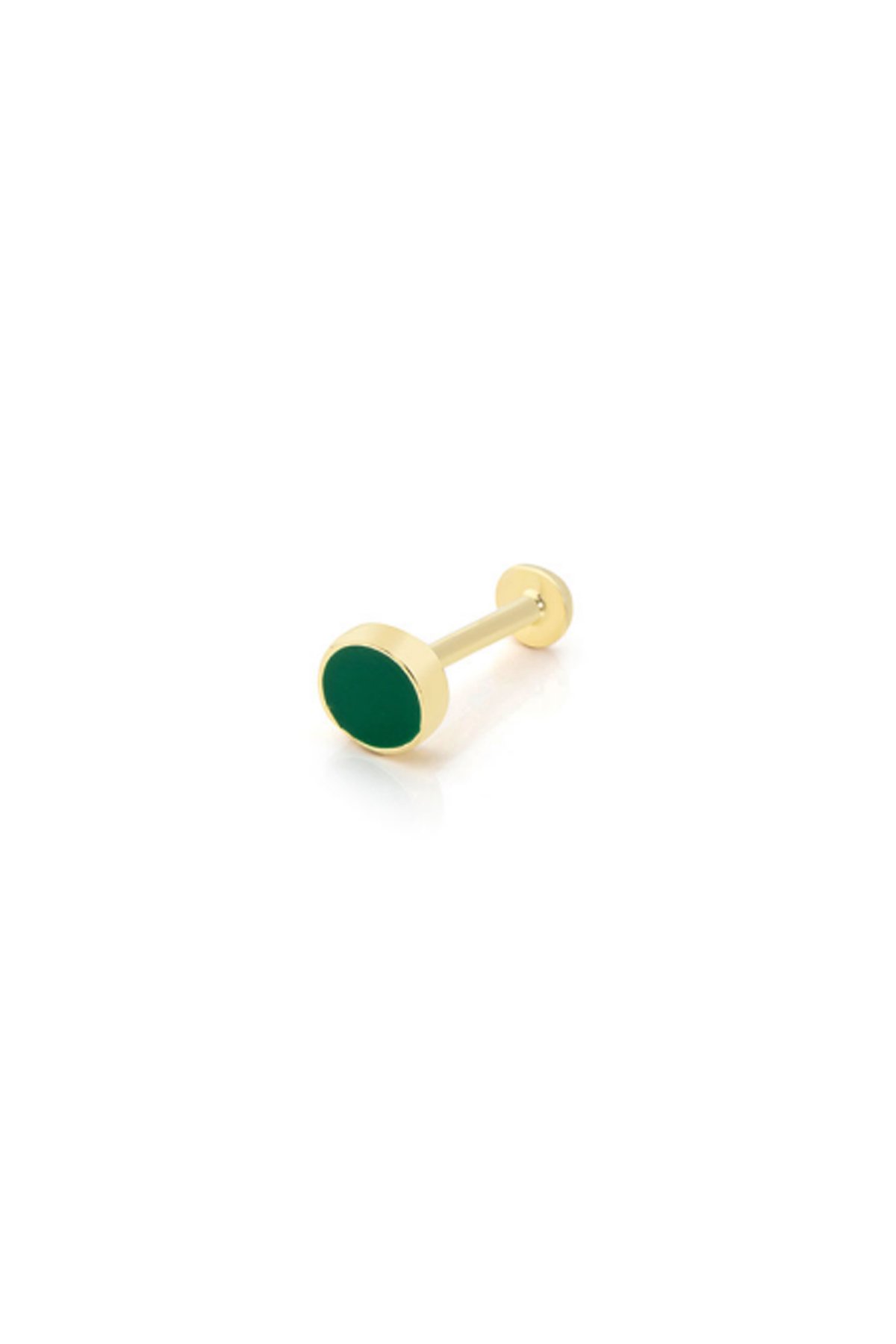 Yeşil Mineli Yuvarlak Tragus Piercing - Yavuz Kuyumculuk (1)