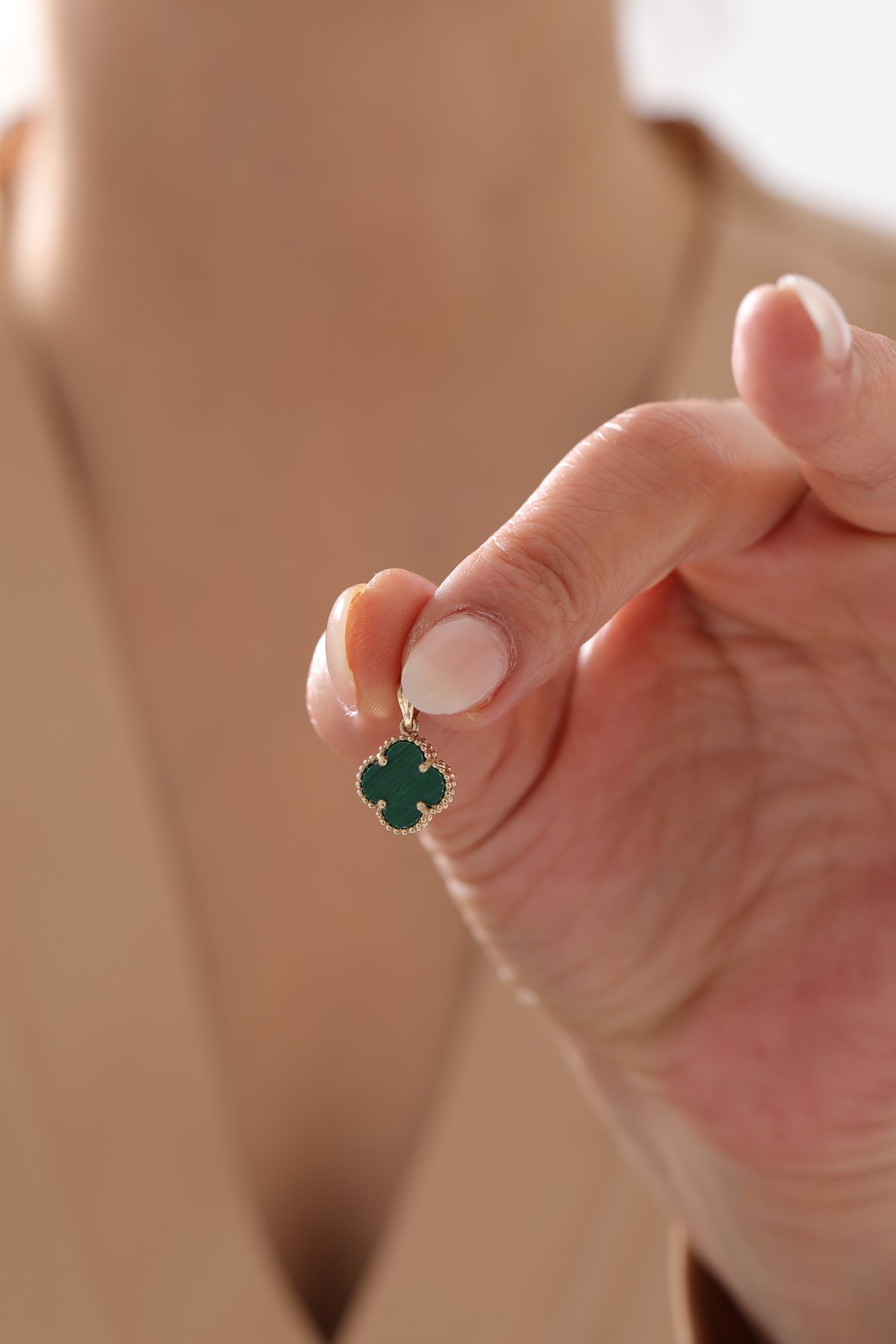 Yeşil Yonca Kolye Ucu - Yavuz Kuyumculuk (1)