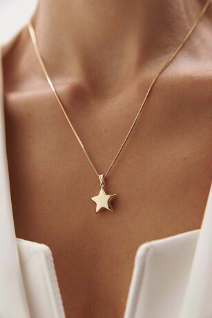 Yuvarlak Balık Sırtı Yıldız Kolye - 3