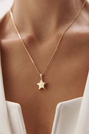 Yuvarlak Balık Sırtı Yıldız Kolye - 1