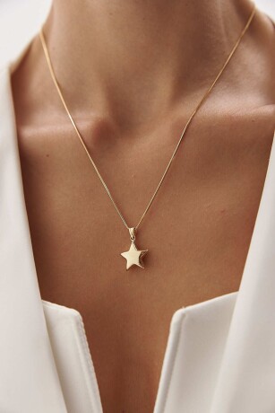 Yuvarlak Balık Sırtı Yıldız Kolye - 4