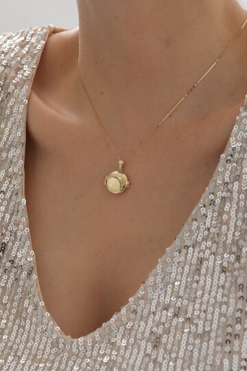 Yuvarlak Kapaklı Anı Kolye - 1