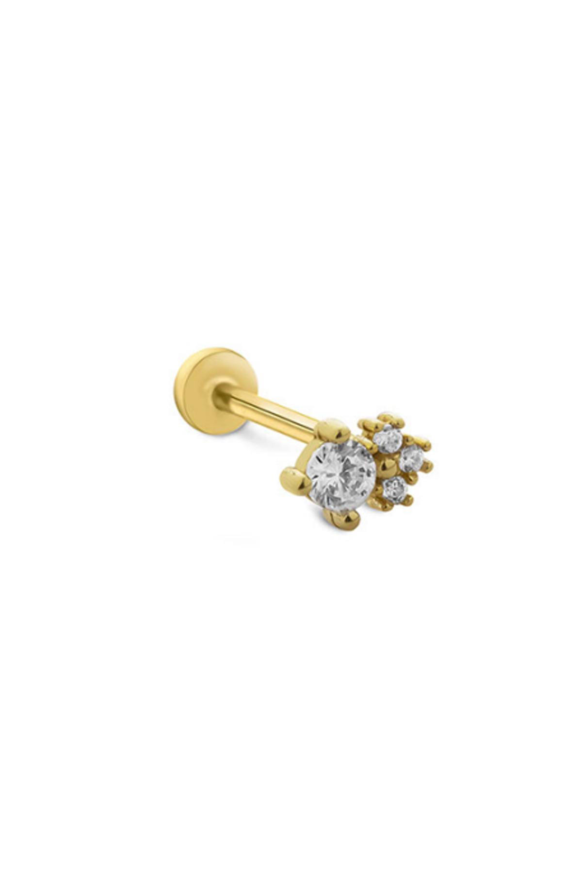 Yuvarlak Taşlı Küme Tragus Piercing - Yavuz Kuyumculuk (1)