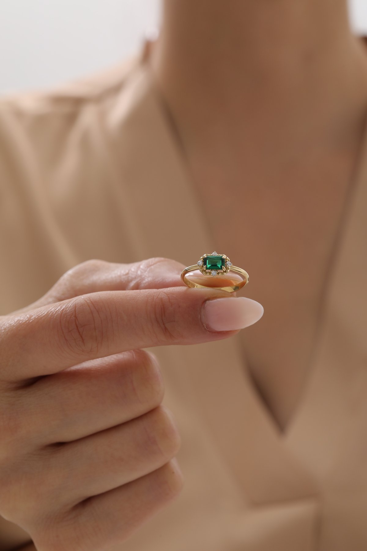 Zümrüt Baget Yüzük - Yavuz Kuyumculuk (3)