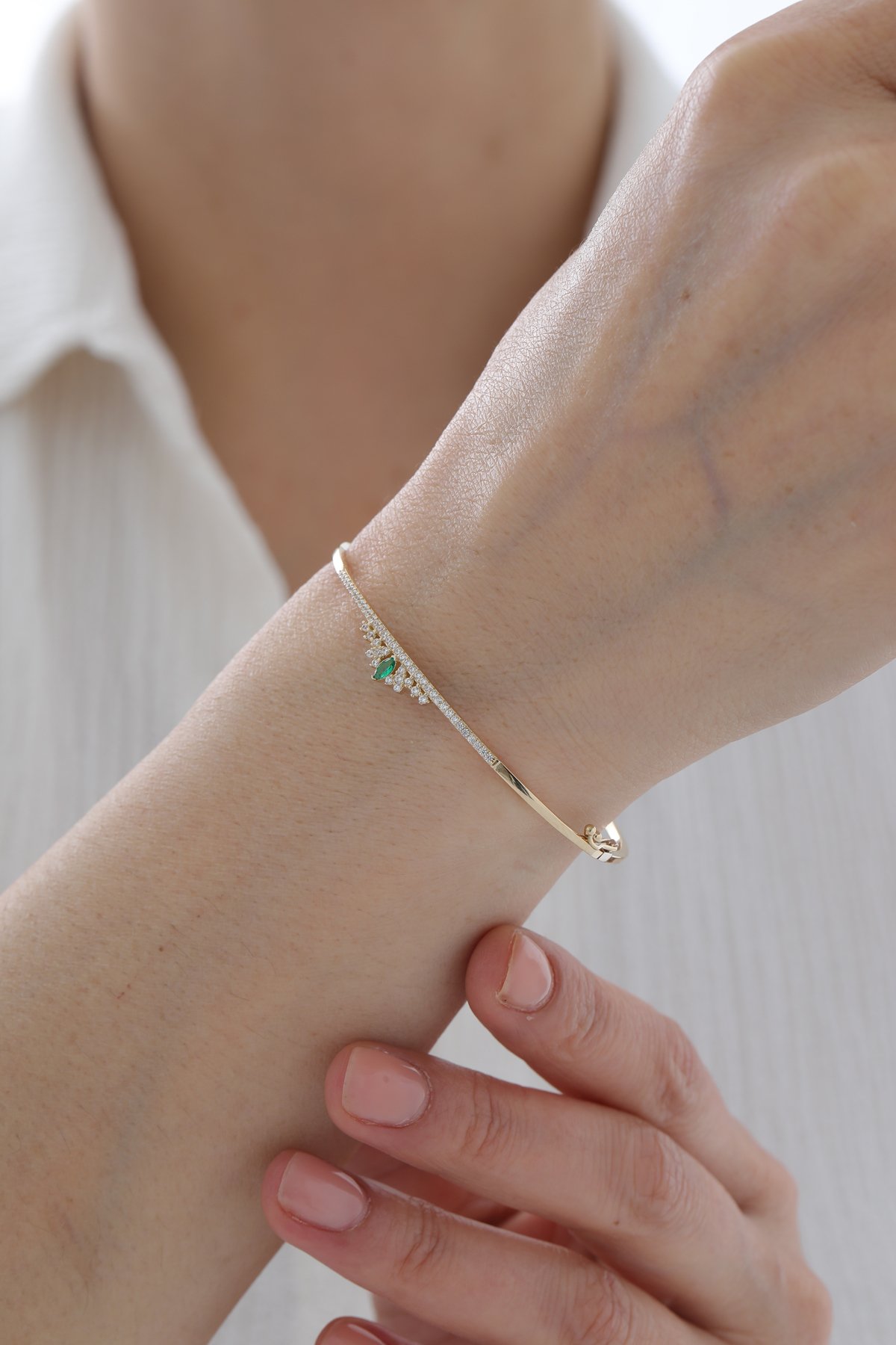 Zümrüt Modern Kelepçe - Yavuz Kuyumculuk (1)