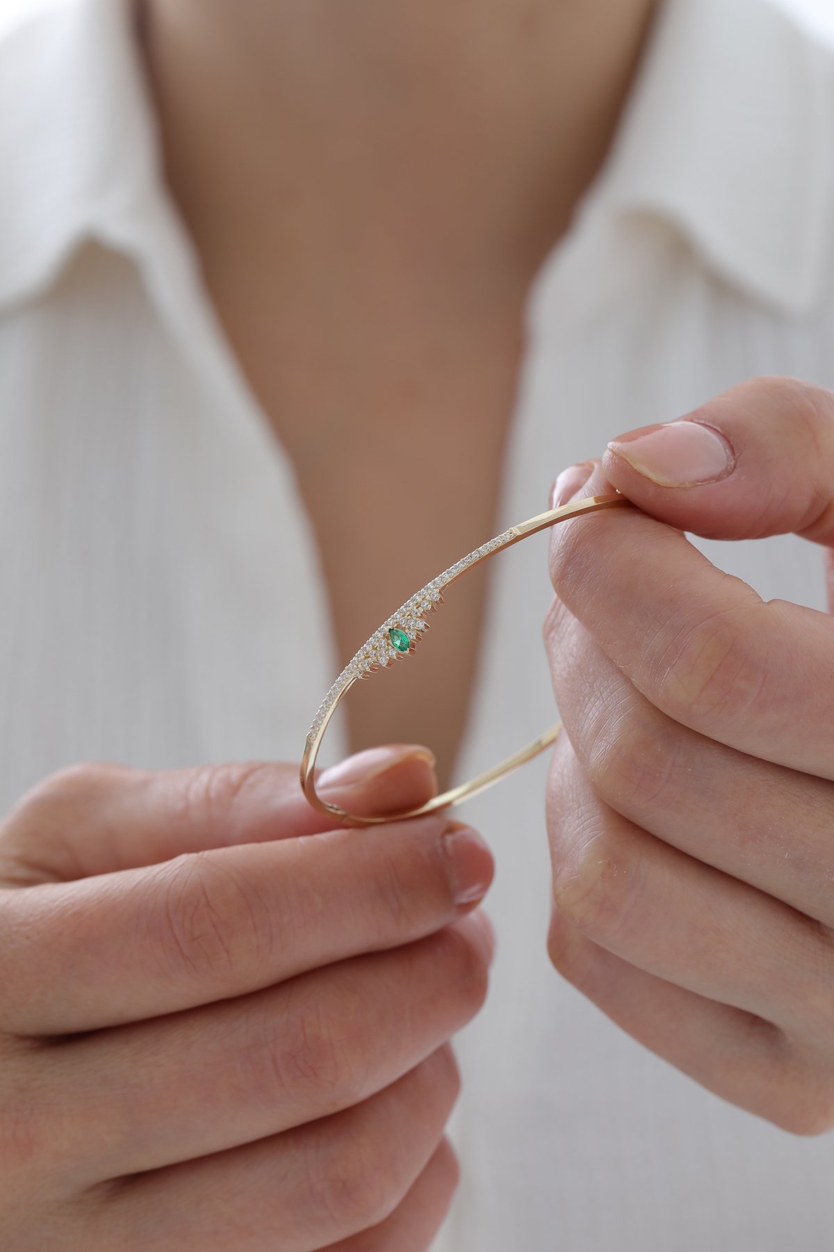 Zümrüt Modern Kelepçe - Yavuz Kuyumculuk (3)