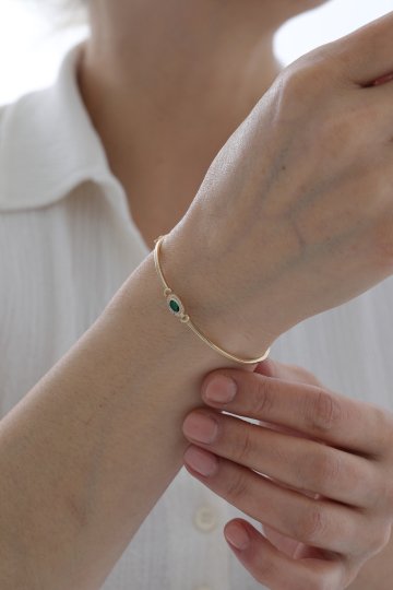 Zümrüt Taşlı Kelepçe - 2