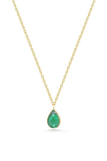 Zümrüt Taşlı Kolye - 2