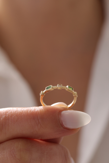 Zümrüt Taşlı Yüzük - 3