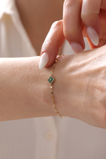 Zümrüt Yonca Bileklik - 1